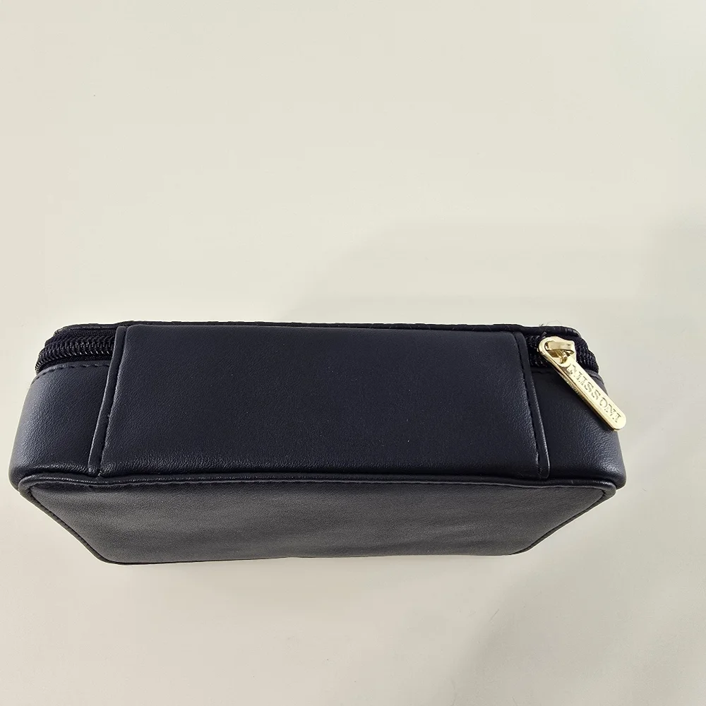 Missoni x Delta Faux Leather Vanity Cosmetic Toiletry Beauty Pouch Bag Bundle